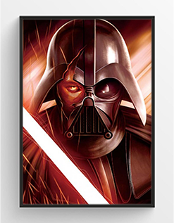 Star Wars Darth Vader -  3D Hologram framed