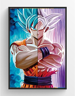 Goku Dragon ball Z 3D Hologram framed