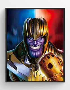 Thanos 3D Hologram framed