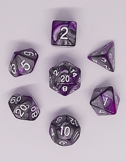 D&D Dice set - Galaxy Deep Violet