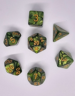 D&D Dice set - Green Grass