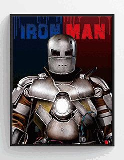 Iron Man 3D Hologram framed