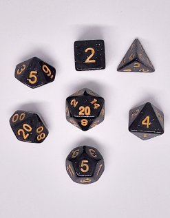 D&D Dice set - Night Black