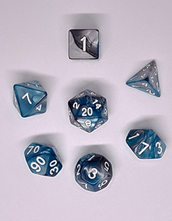 D&D Dice set - Rocky Ocean