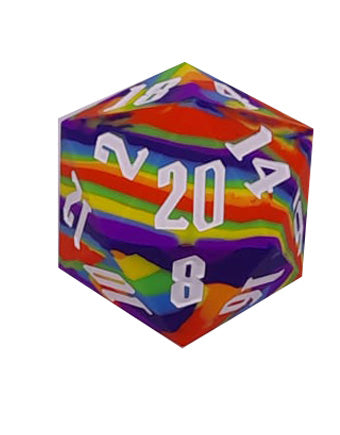 Dice D20 ø 55mm - Rainbow