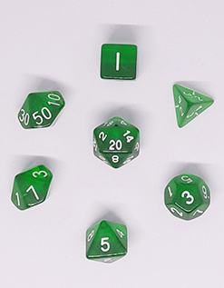 D&D Dice set - Apple Green