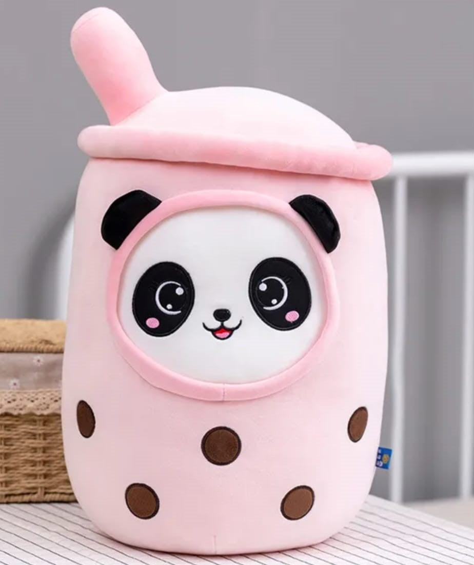 Bubble Tea Panda Pink pluche