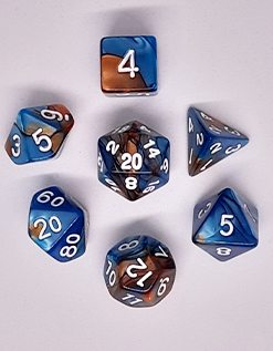 D&D Dice set - Cobalt Bronze