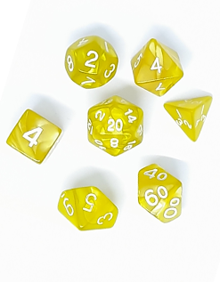 D&D Dice set - Lemon Yellow