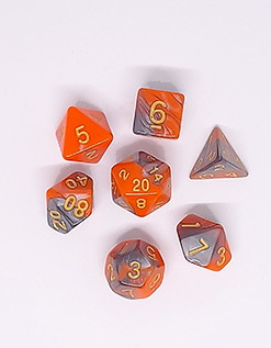 D&D Dice set - Mandarin Grey