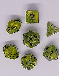 D&D Dice set - Olive Green