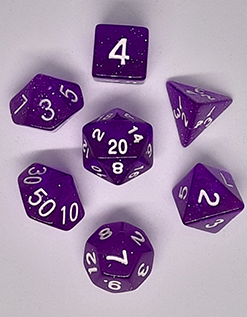 D&D Dice set - Sparkling Lavender