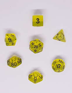 D&D Dice set - Venom Yellow